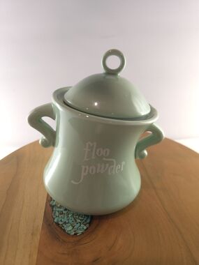 Floo Powder Ceramic Jar with Lid By Litjoy, Harry Potter Wizarding World